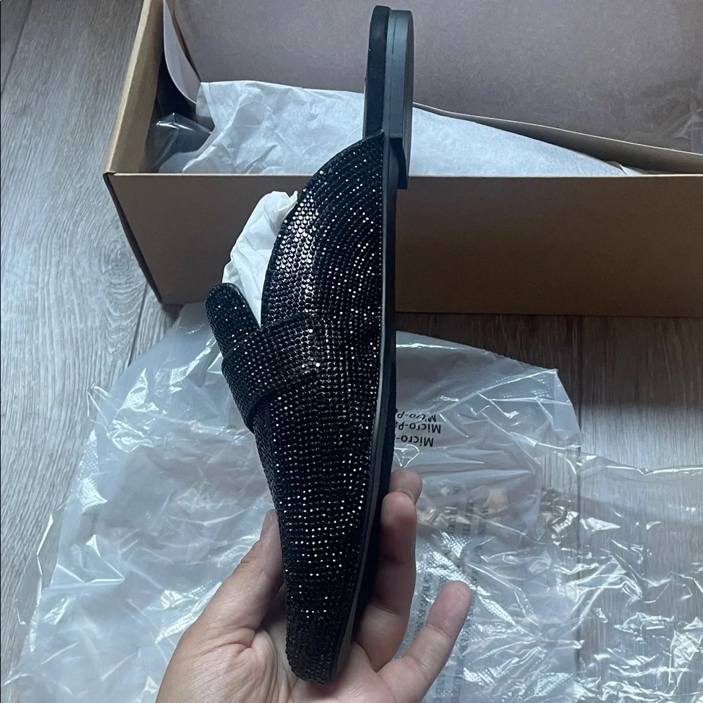 Steve Madden Black Shiner Mule - Picture 5 of 6